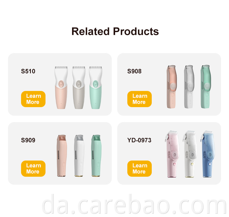 Carebao ultra-stille keramisk blad elektrisk børnehårklippere trimmere